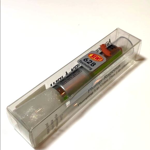 Mary Kate Ashley Plump Rageous LIP COLOR & GLOSS DUO Pink Clear Glitter 628 NEW - Picture 1 of 7